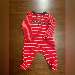 Carter's Red Striped 'Brother' Footie